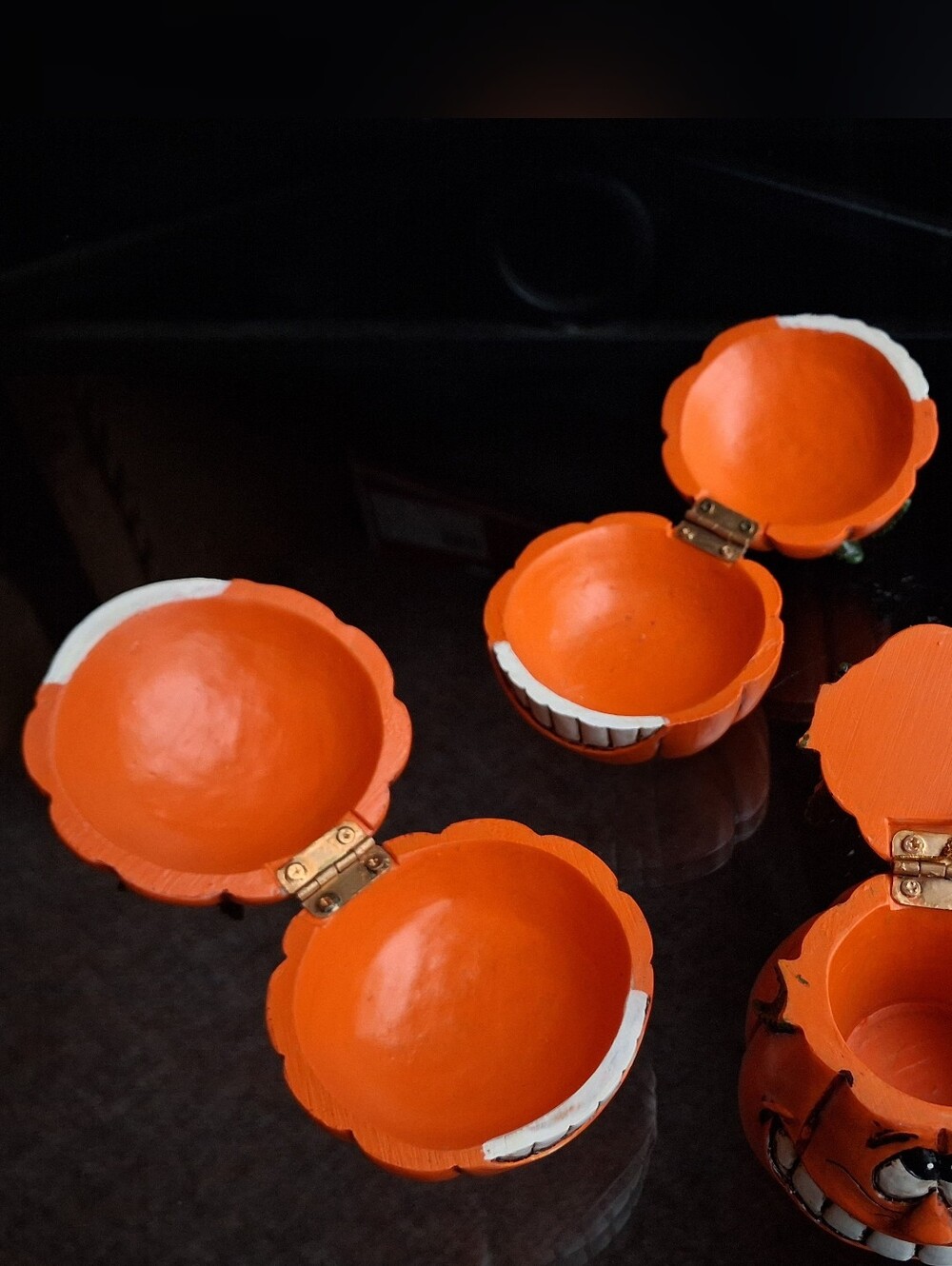 Vintage Pumpkin Happy Jack Trinket Box - Picture 3 of 7